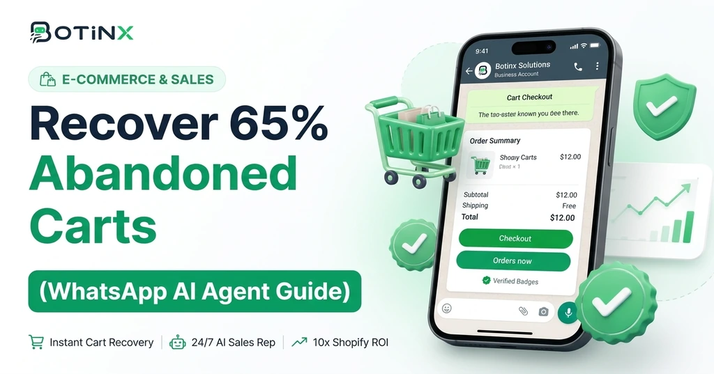 WhatsApp AI Sales Agent: How to Recover 65% Abandoned Carts on Shopify in 2026
